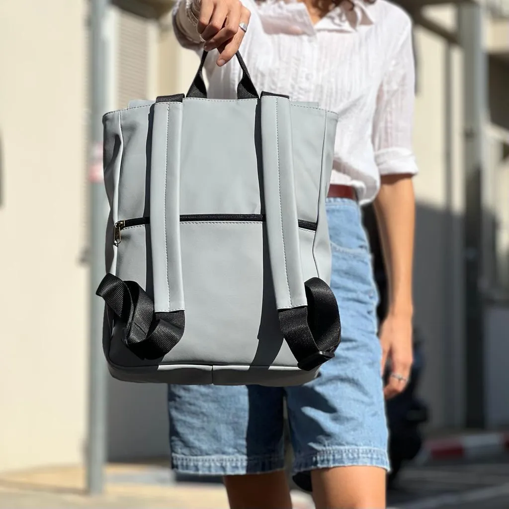 Students Medium Light Gray Vegan Leather