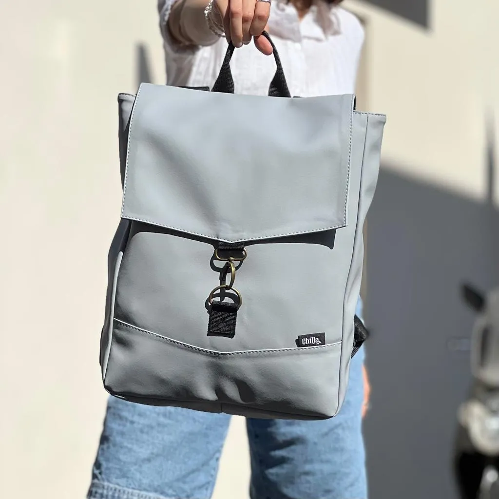 Students Medium Light Gray Vegan Leather