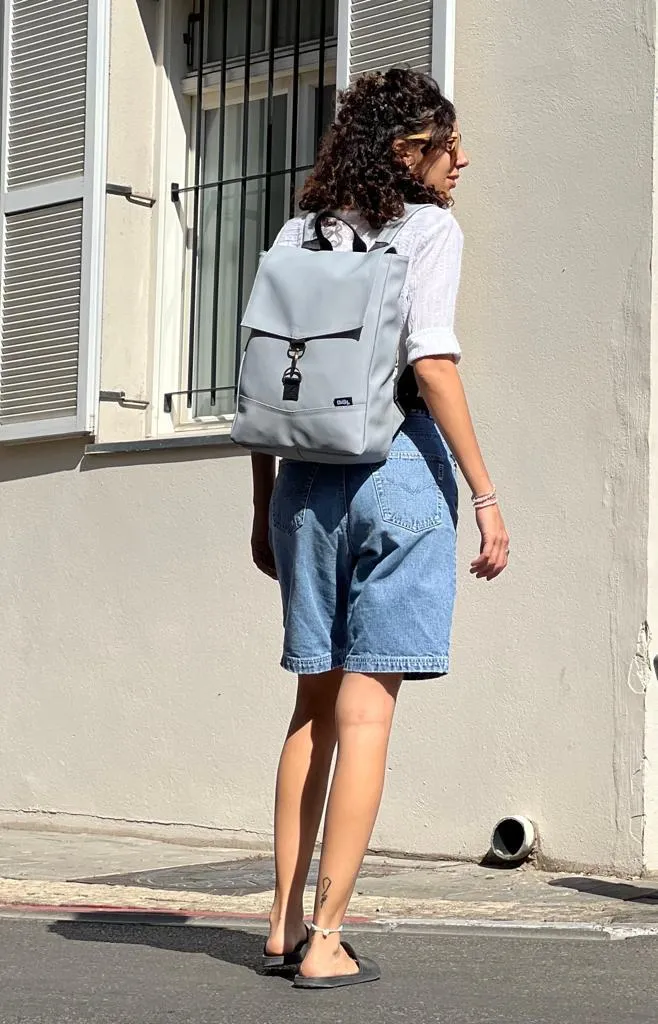 Students Medium Light Gray Vegan Leather