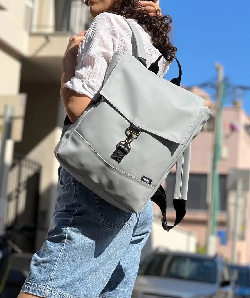 Students Medium Light Gray Vegan Leather