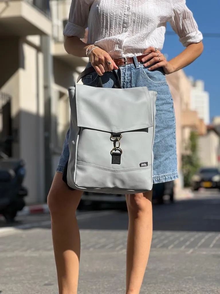 Students Medium Light Gray Vegan Leather
