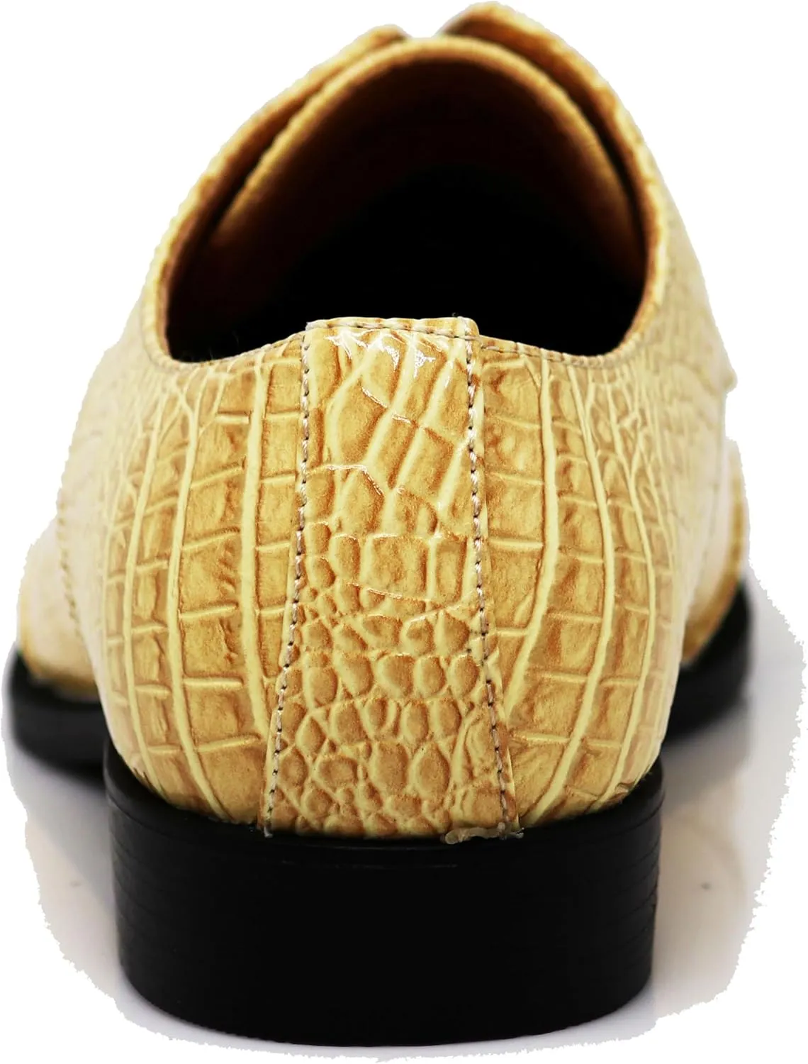 STW Men's Alligator Crocodile Print Oxfords Fashion Lace Up Dress Shoes