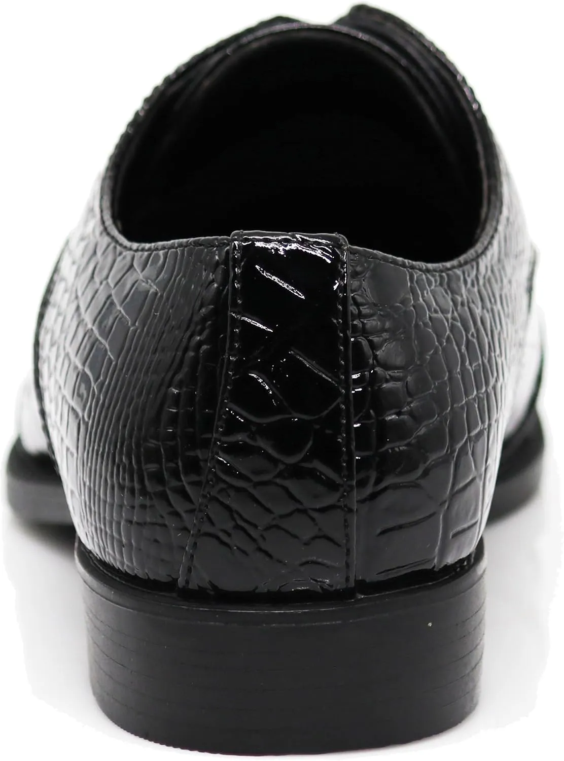 STW Men's Alligator Crocodile Print Oxfords Fashion Lace Up Dress Shoes
