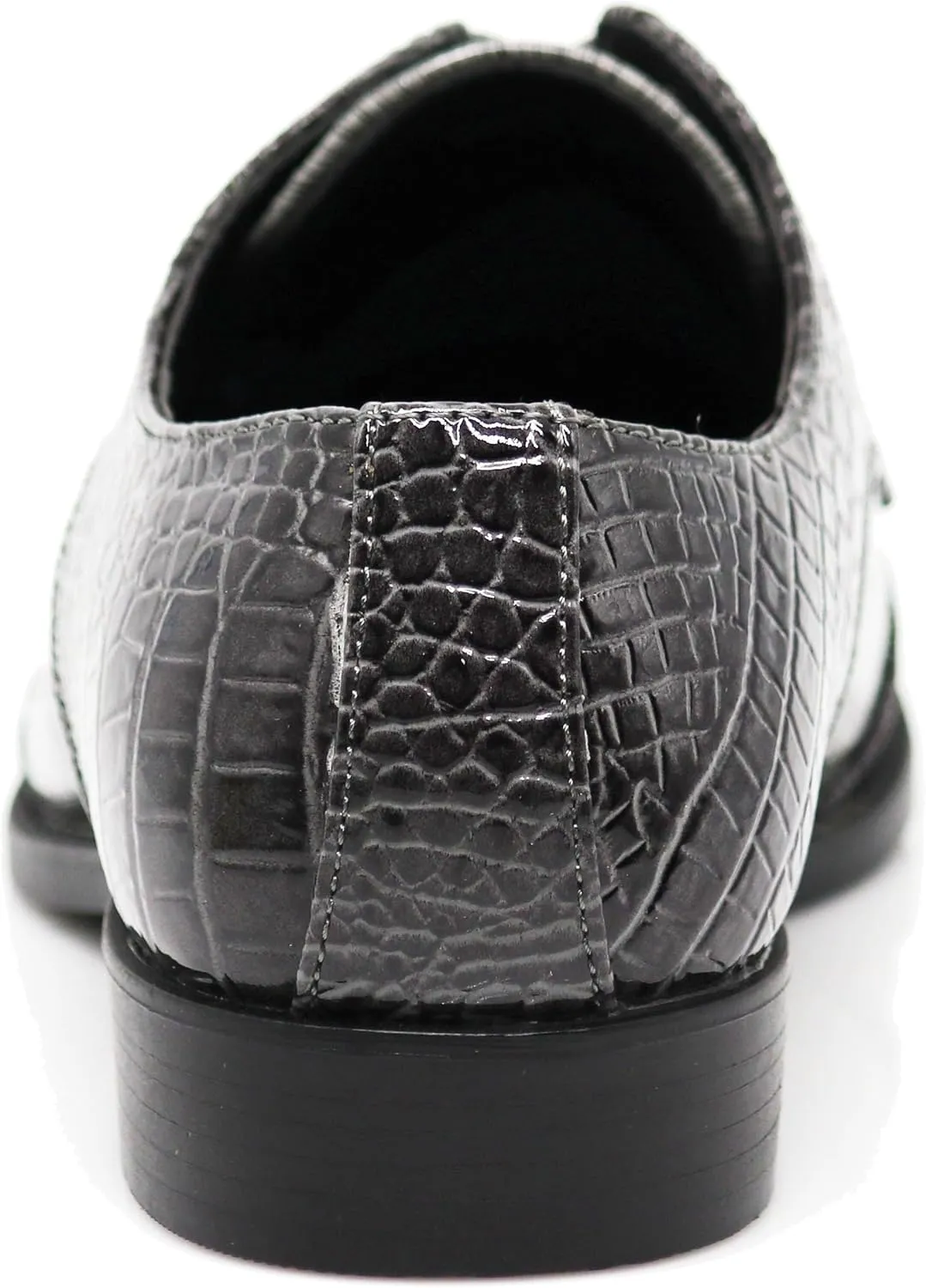 STW Men's Alligator Crocodile Print Oxfords Fashion Lace Up Dress Shoes