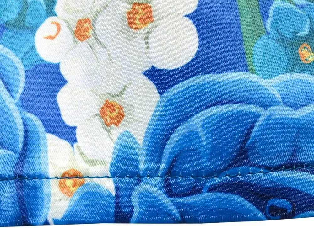 Sunny Fashion Girls Dress Navy Blue Flower Belt Vintage Party Size 6-14