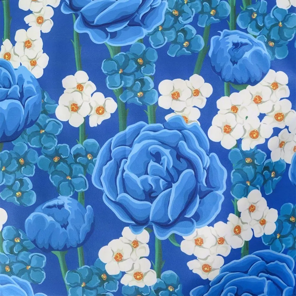 Sunny Fashion Girls Dress Navy Blue Flower Belt Vintage Party Size 6-14