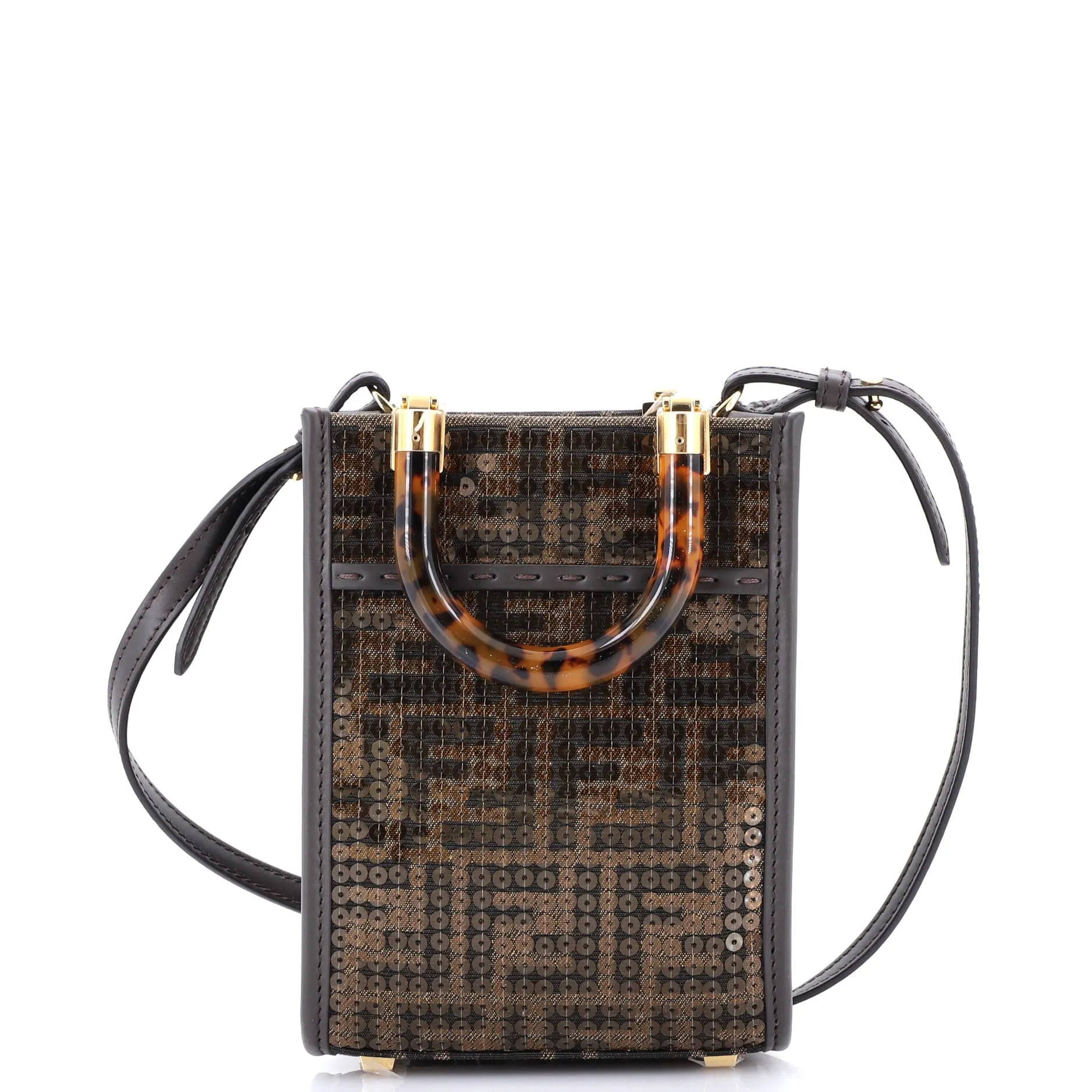 Sunshine Shopper Tote Sequin Embellished Zucca Canvas Mini