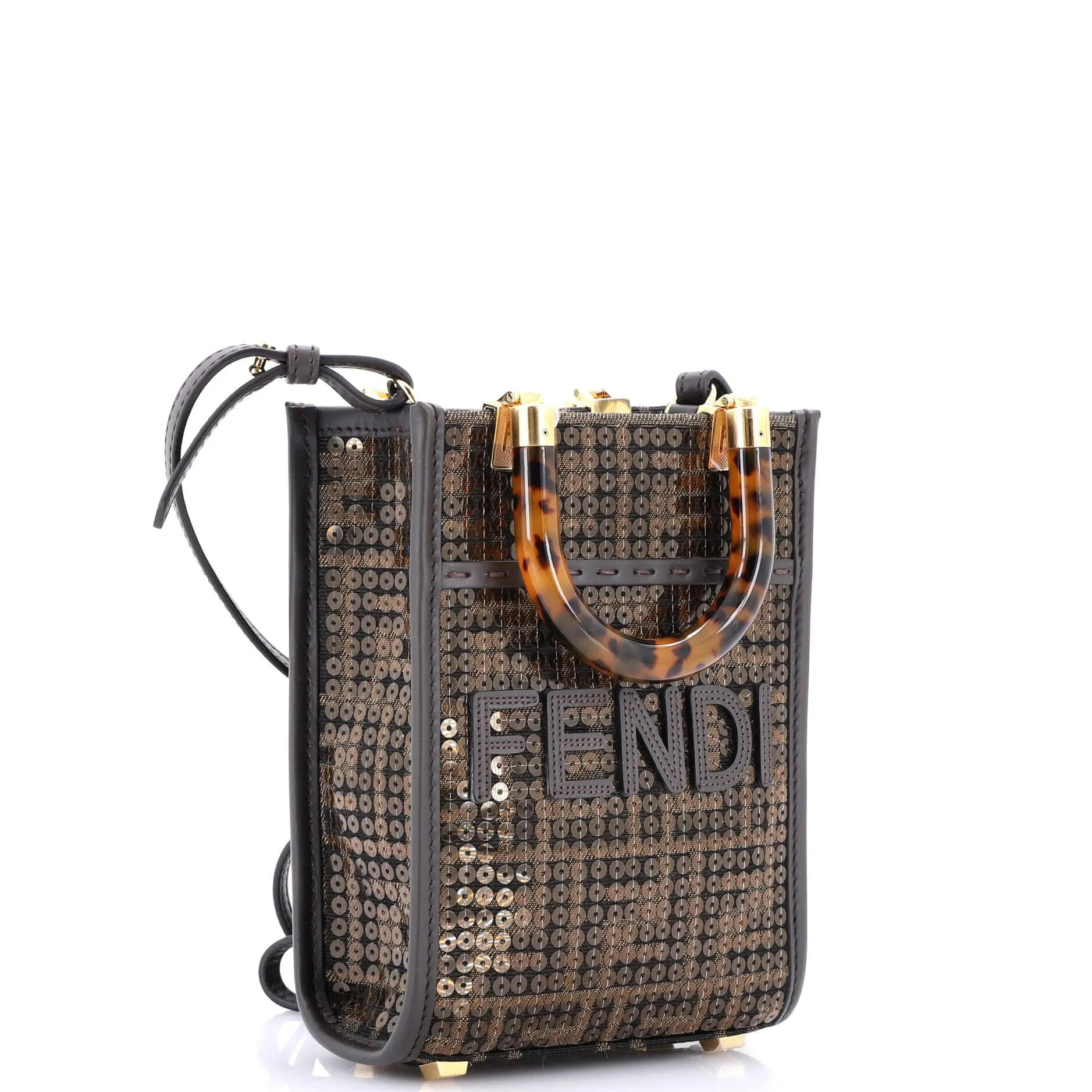 Sunshine Shopper Tote Sequin Embellished Zucca Canvas Mini