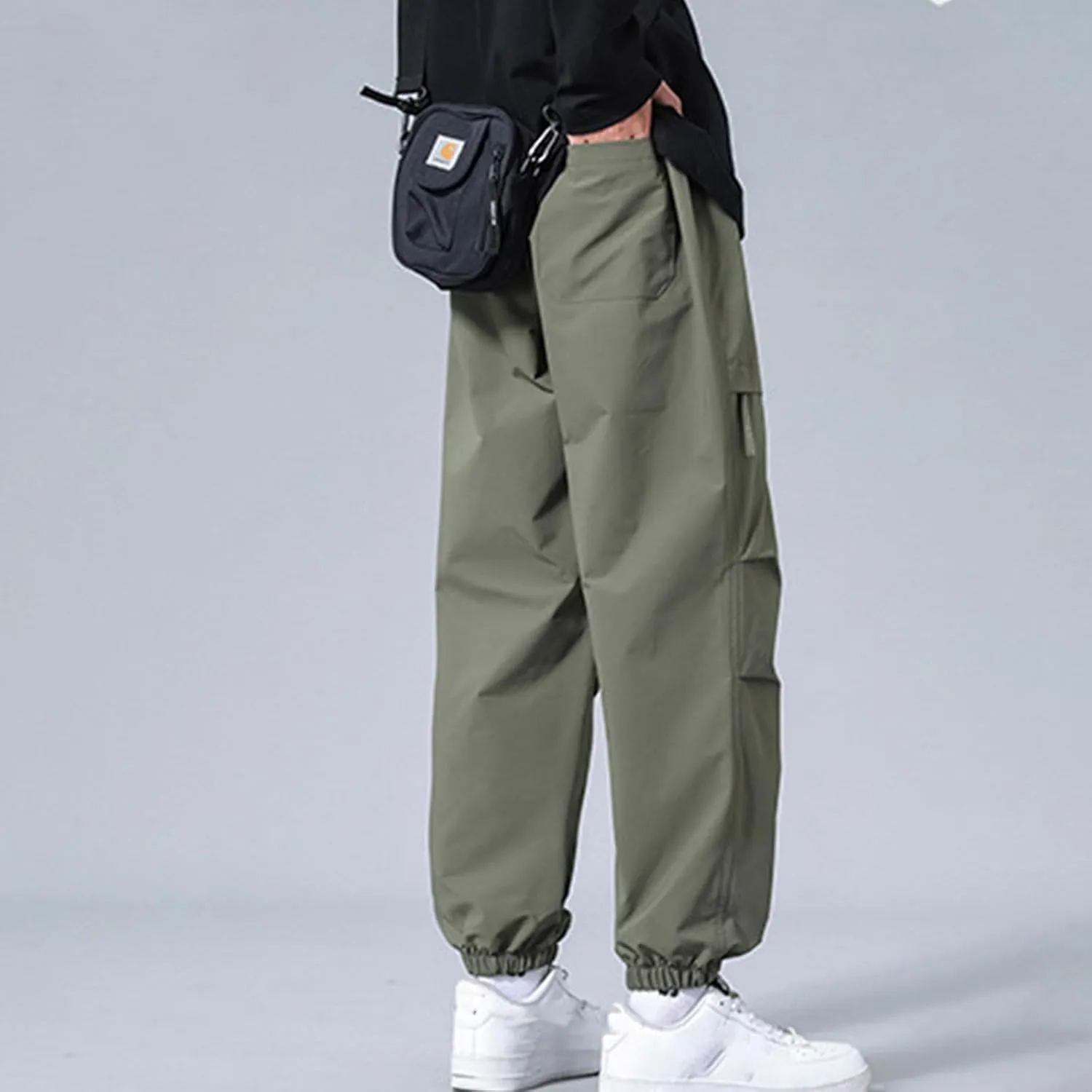 SUWBMHWE Hippie Pants Men Harem Long Shorts Boho Lounge Linen Summer Beach Baggy Trouser Mens with Pockets Oversized Renaiss