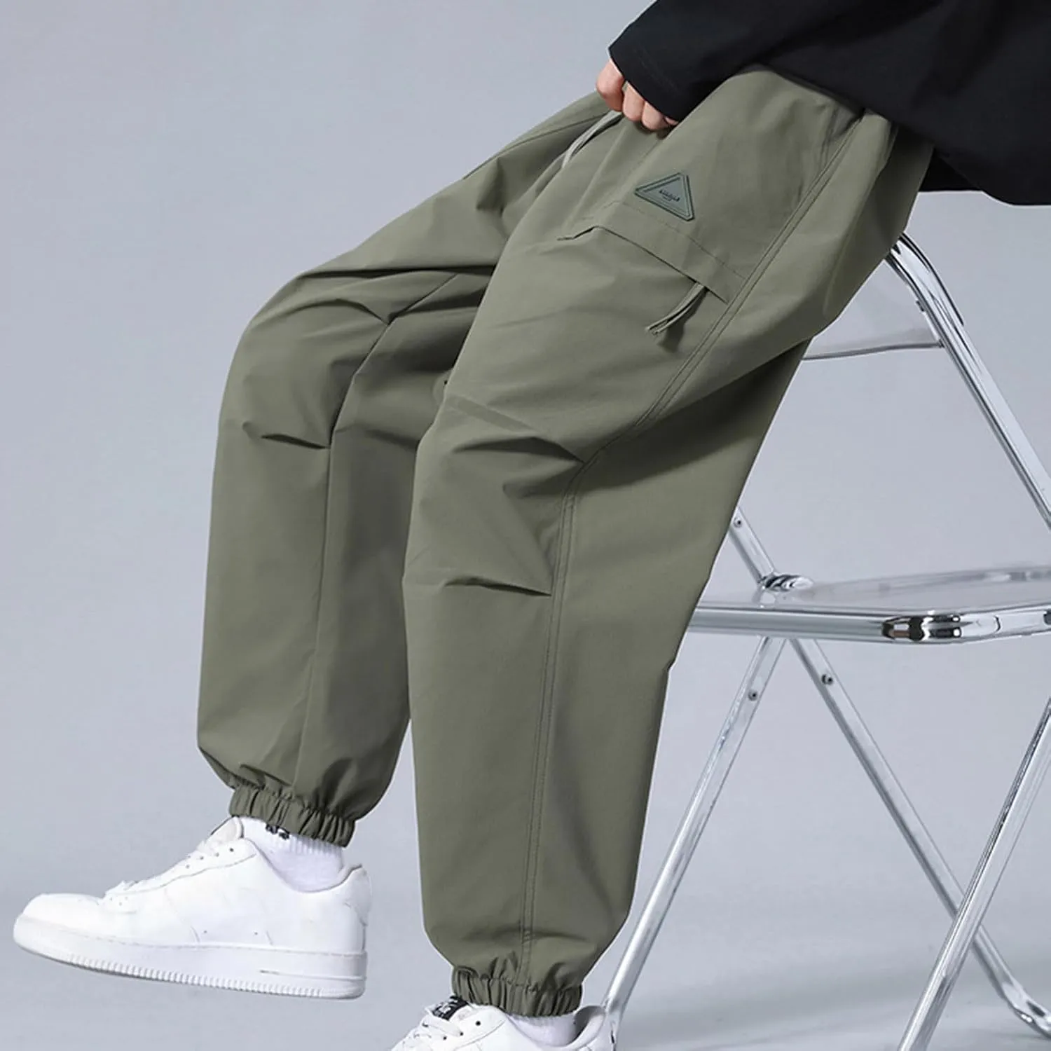SUWBMHWE Hippie Pants Men Harem Long Shorts Boho Lounge Linen Summer Beach Baggy Trouser Mens with Pockets Oversized Renaiss