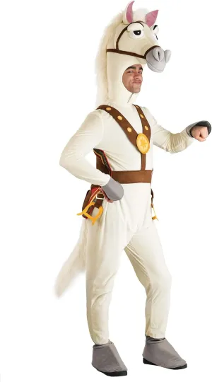 Tangled Maximus Costume | Officially Licensed Disney Adult Horse Jumpsuit with Tail and Saddle Accessory