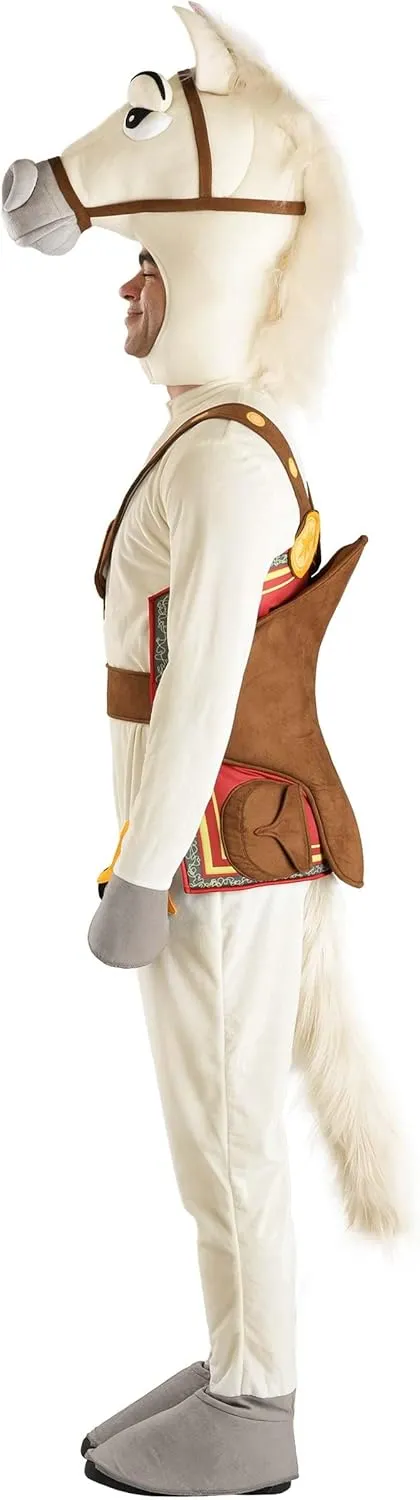 Tangled Maximus Costume | Officially Licensed Disney Adult Horse Jumpsuit with Tail and Saddle Accessory