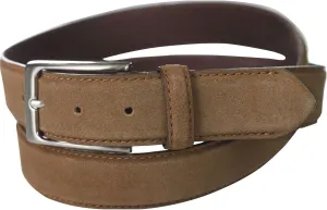 Tasso Elba Mens Faux Suede Belt, Beige, X-Large
