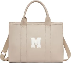 Telena Leather Tote Bag for Women Crossbody Tote Purse Handbag with Compartments and Adjustable Strap