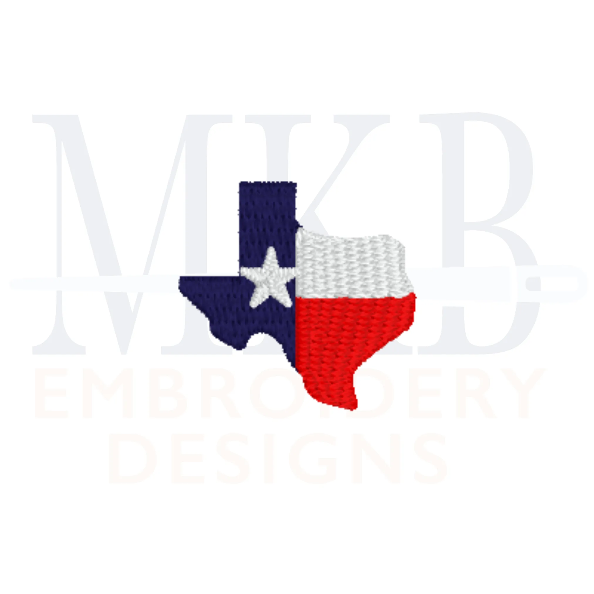 Texas Embroidery Design, Mini Fill Stitch