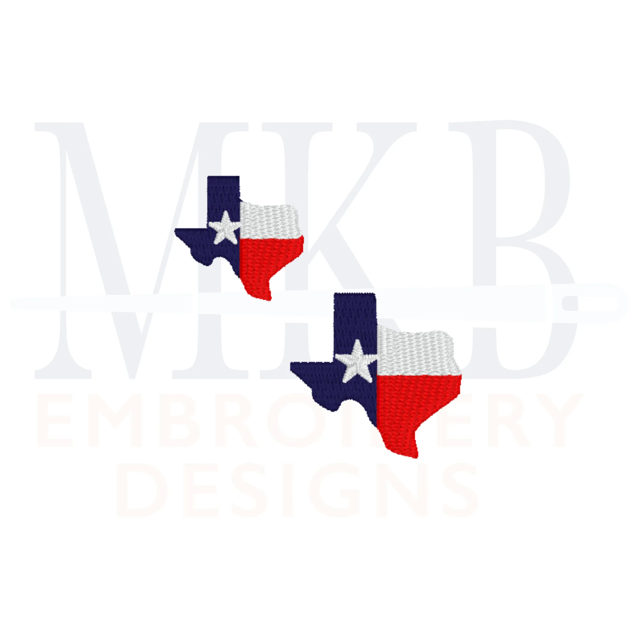 Texas Embroidery Design, Mini Fill Stitch