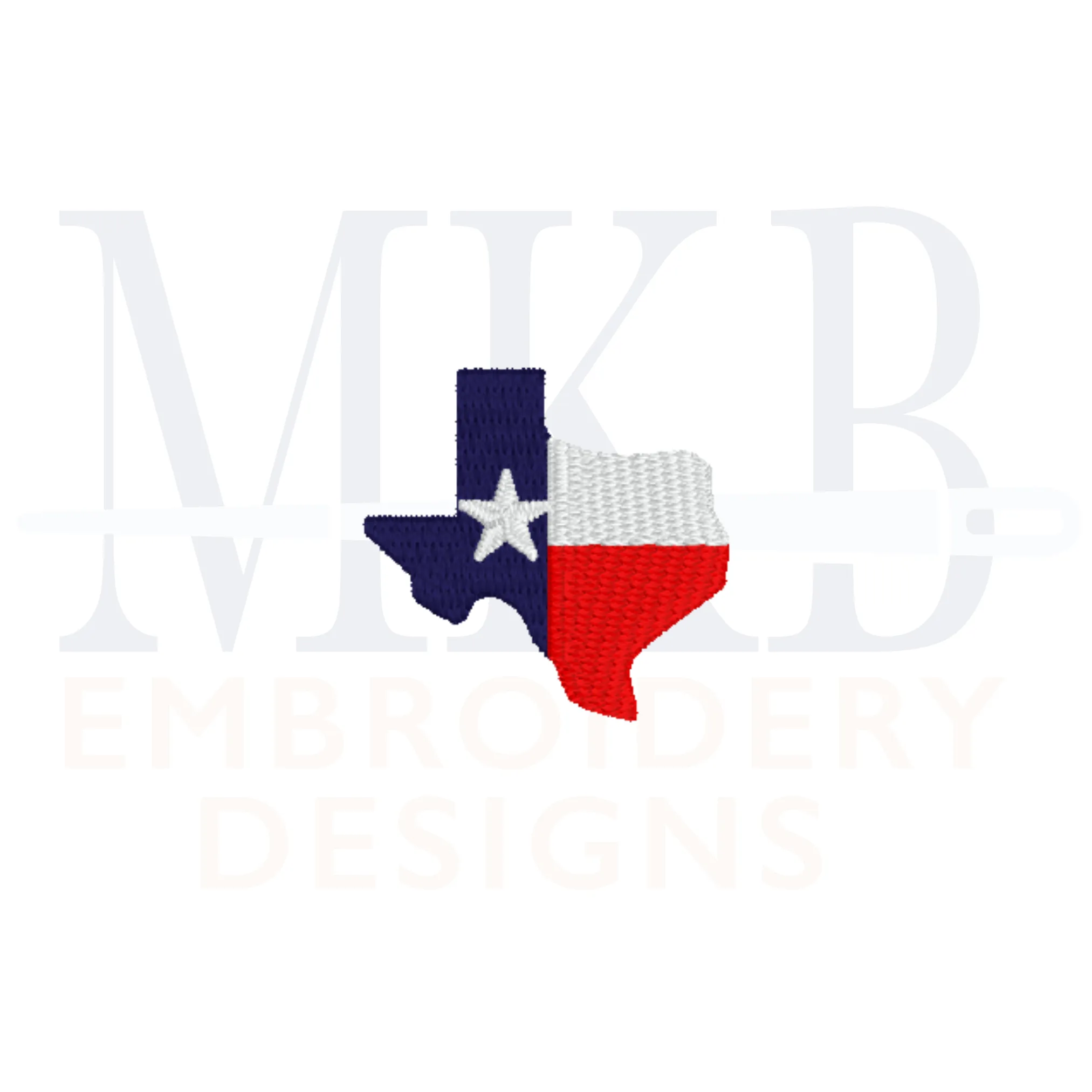 Texas Embroidery Design, Mini Fill Stitch