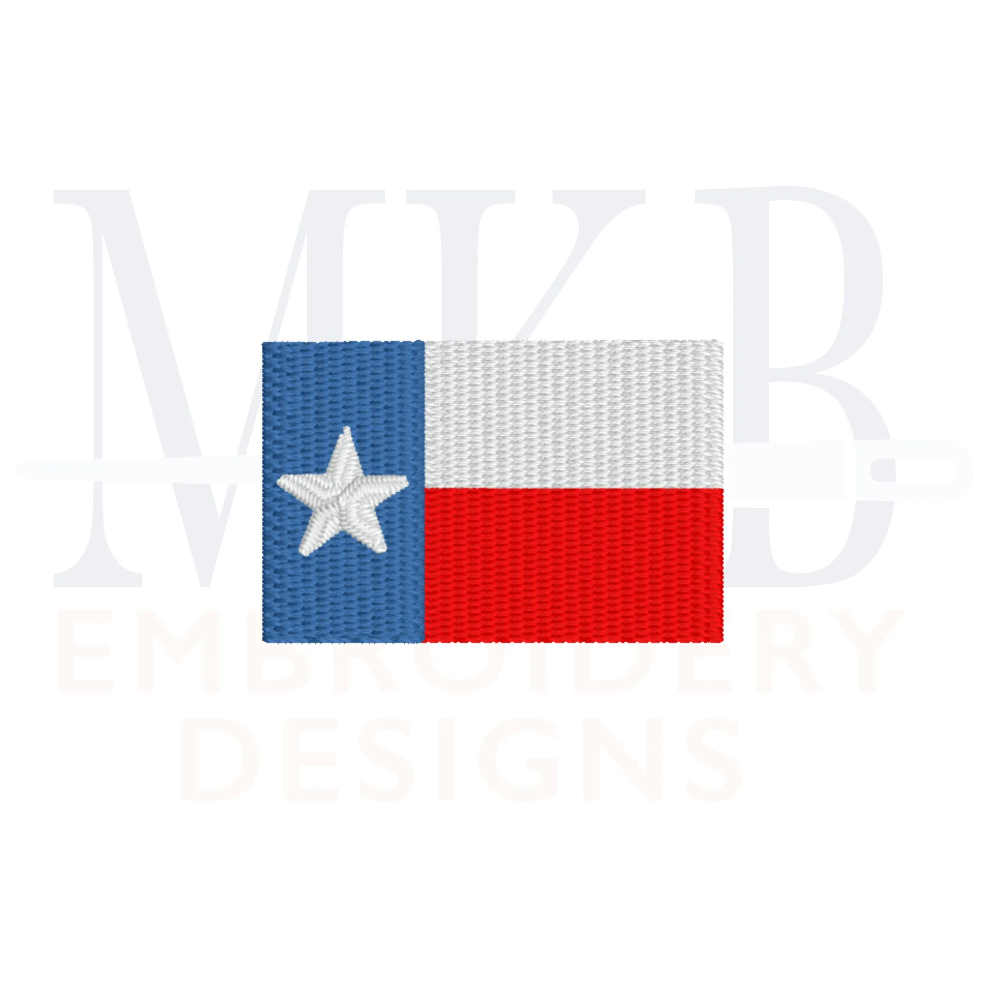 Texas Flag Mini Fill Stitch Machine Embroidery Design