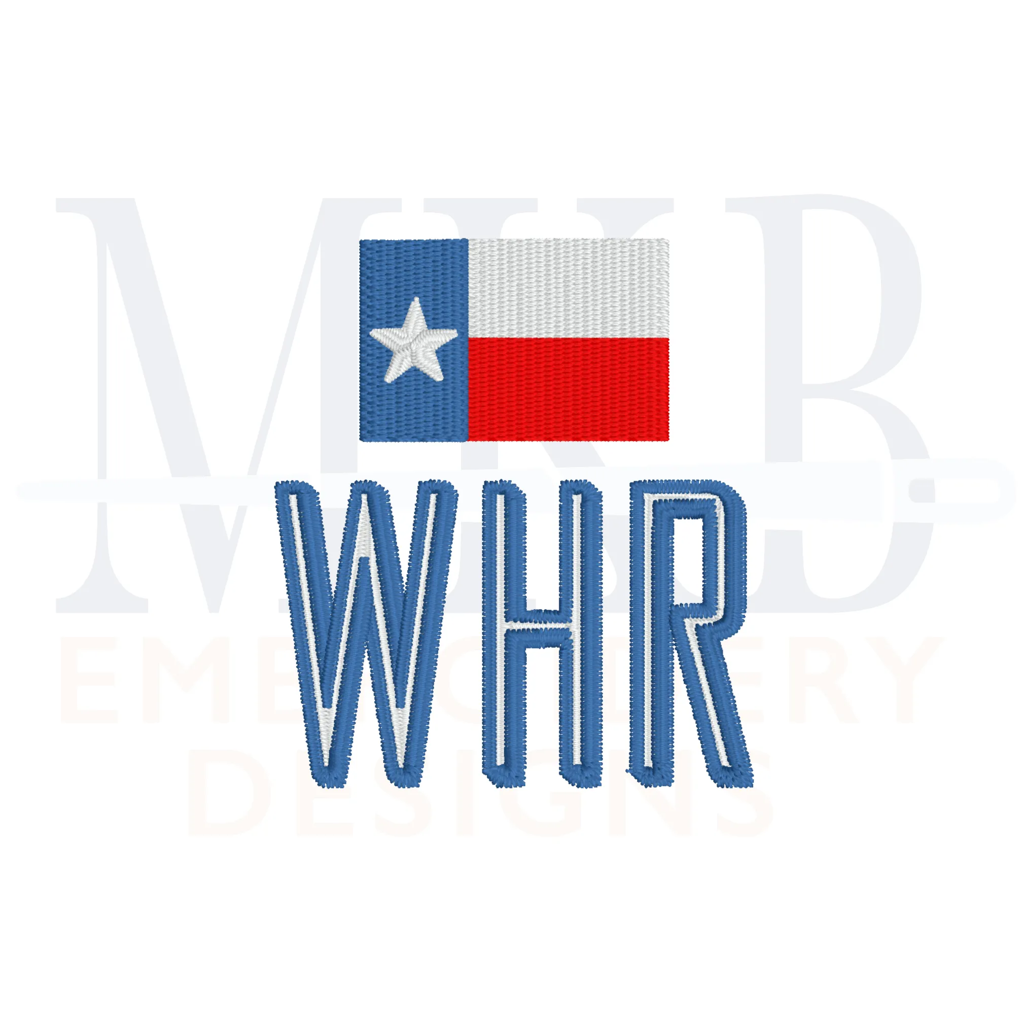 Texas Flag Mini Fill Stitch Machine Embroidery Design