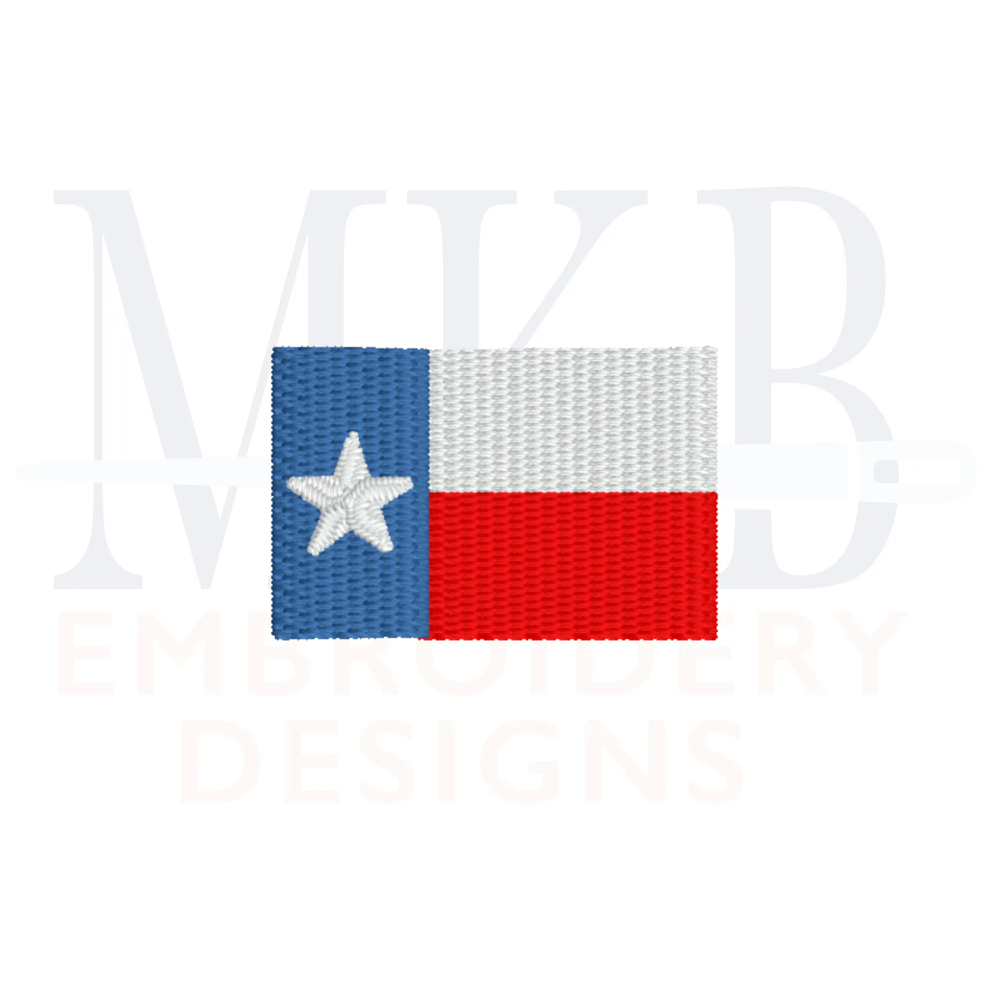 Texas Flag Mini Fill Stitch Machine Embroidery Design