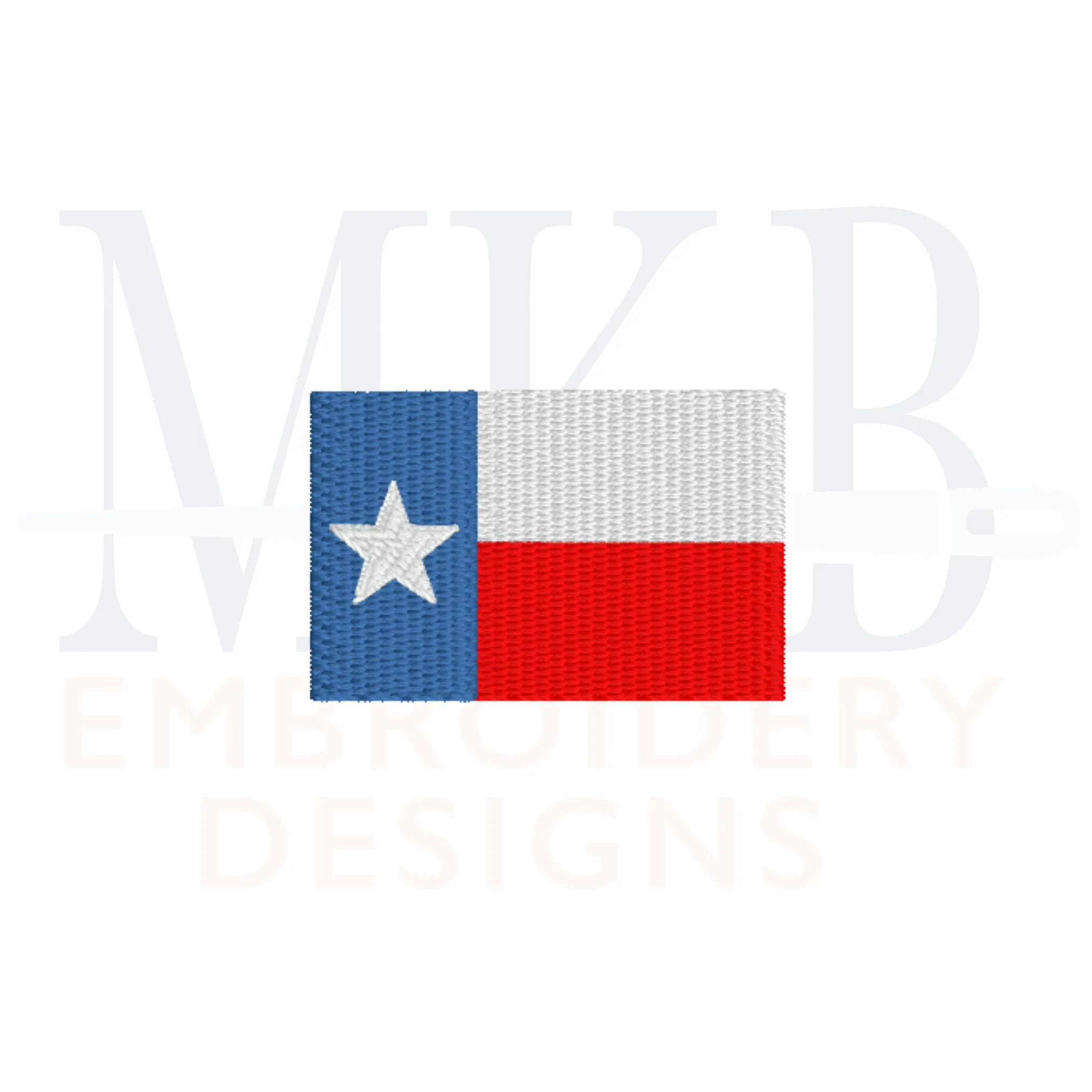 Texas Flag Mini Fill Stitch Machine Embroidery Design