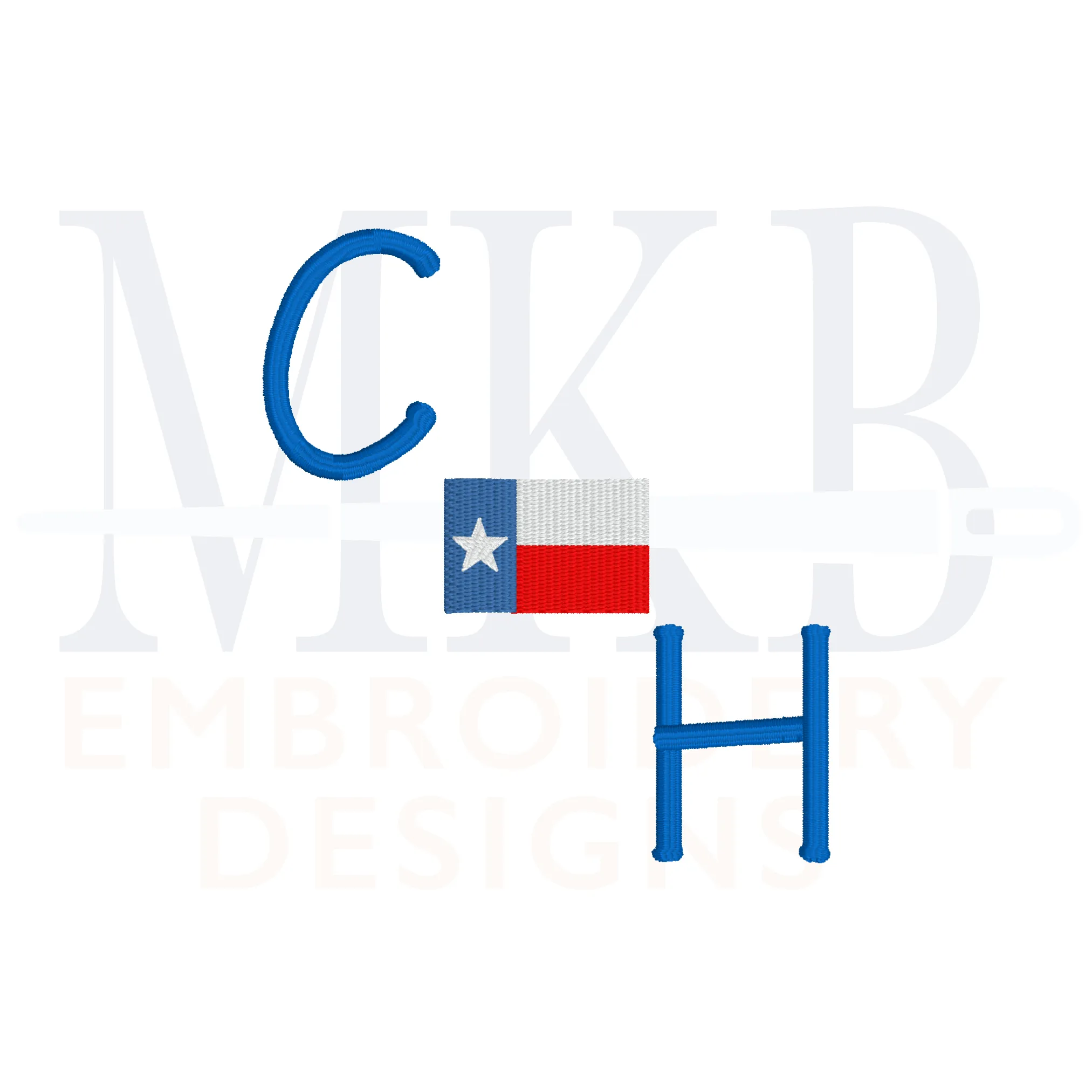 Texas Flag Mini Fill Stitch Machine Embroidery Design