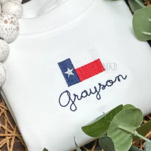 Texas Flag Mini Fill Stitch Machine Embroidery Design