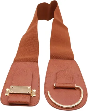 TFJ Women Wide Fashion Belt Hip High Waist Gold Metal Hook Buckle Size XS S M L Xl