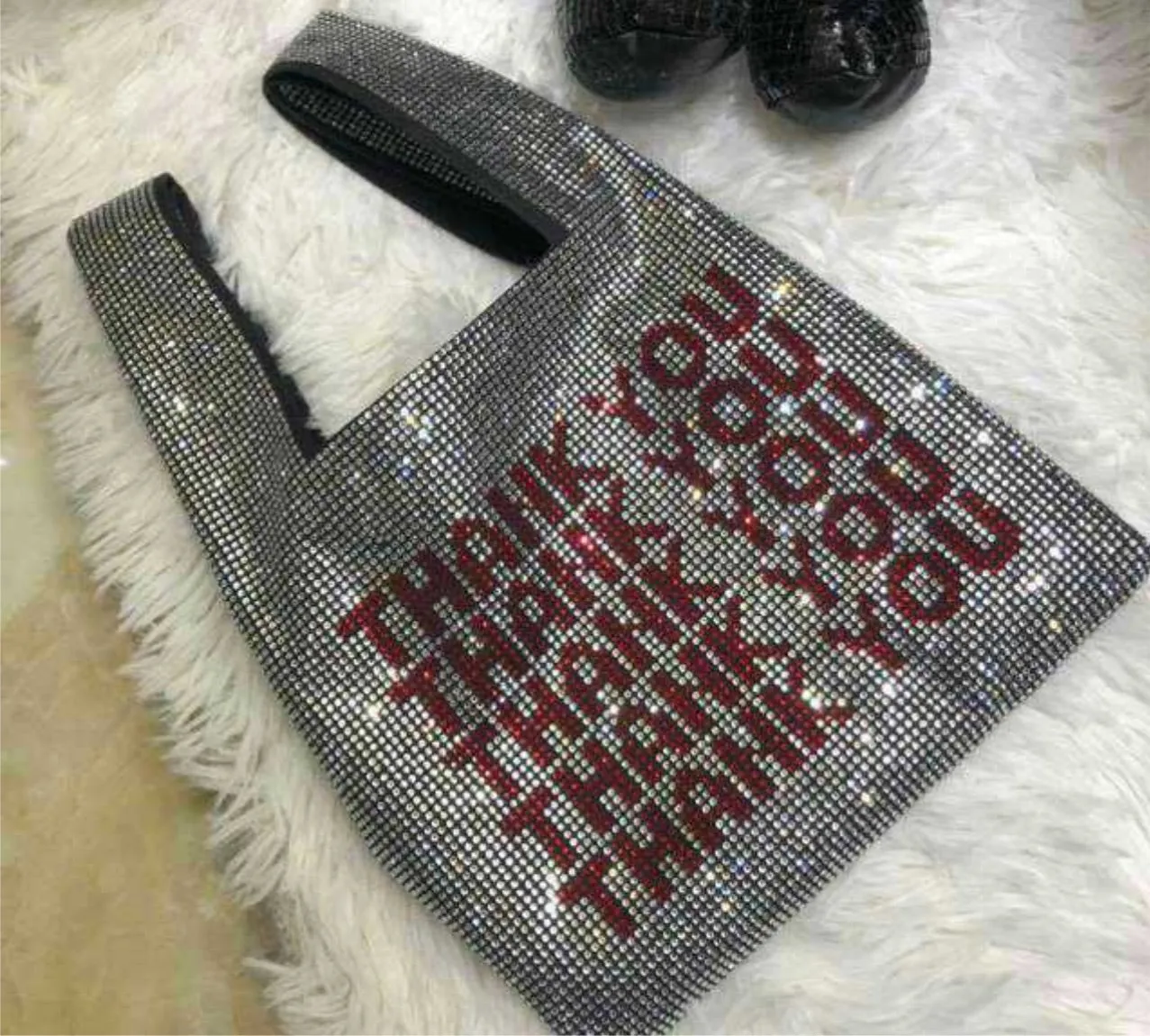 Thank You Bling Shoppers Purse