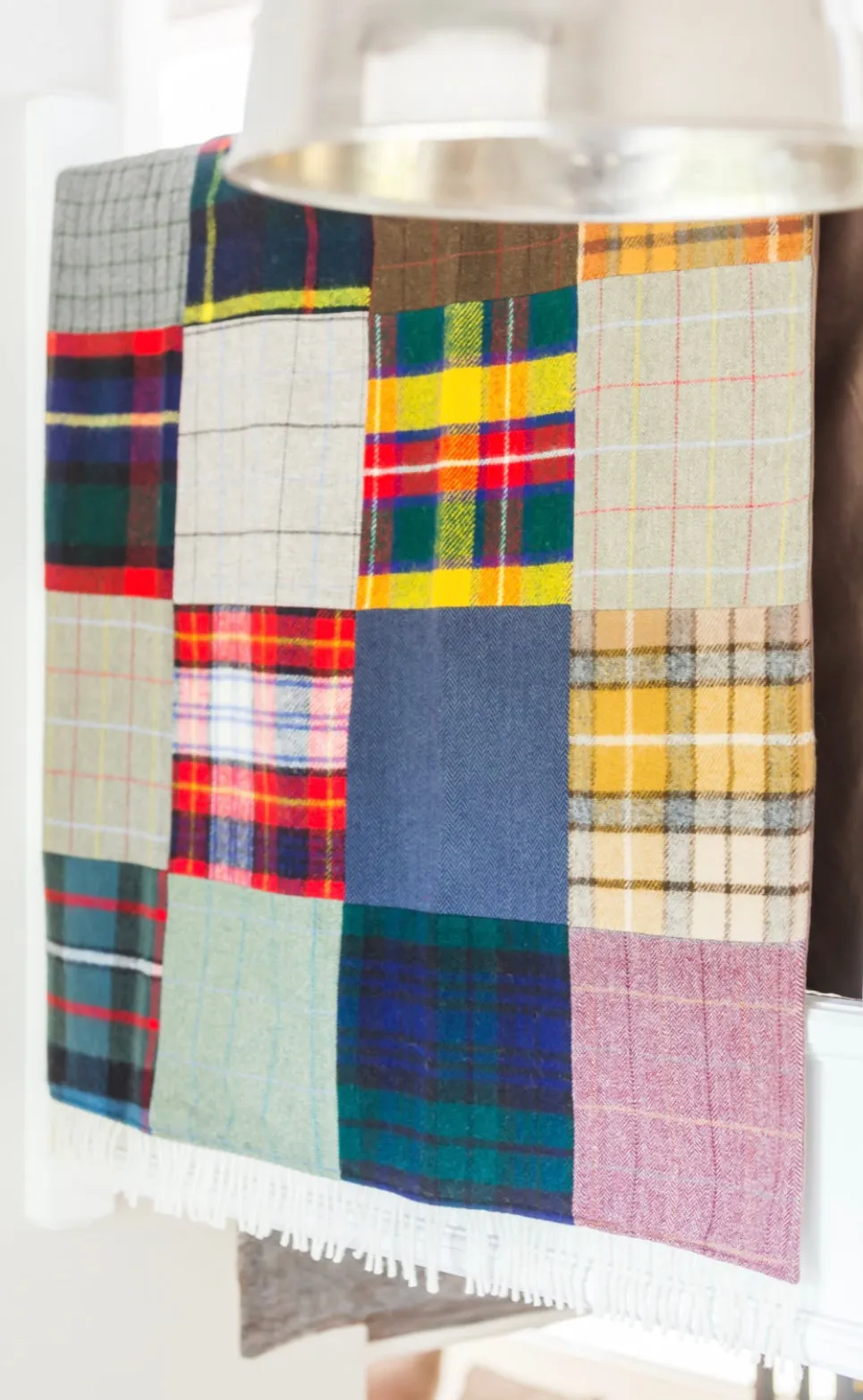 The Highland Throw Handmade Patchwork Tartan Tweed Wool Large Blanket
