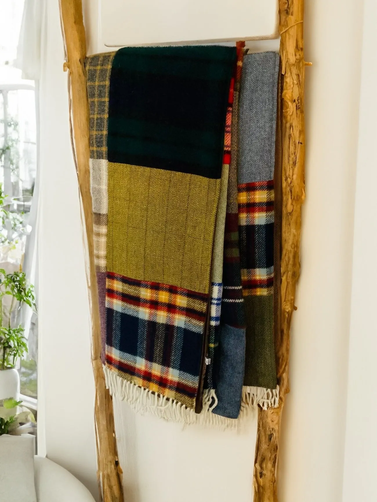 The Highland Throw Handmade Patchwork Tartan Tweed Wool Large Blanket