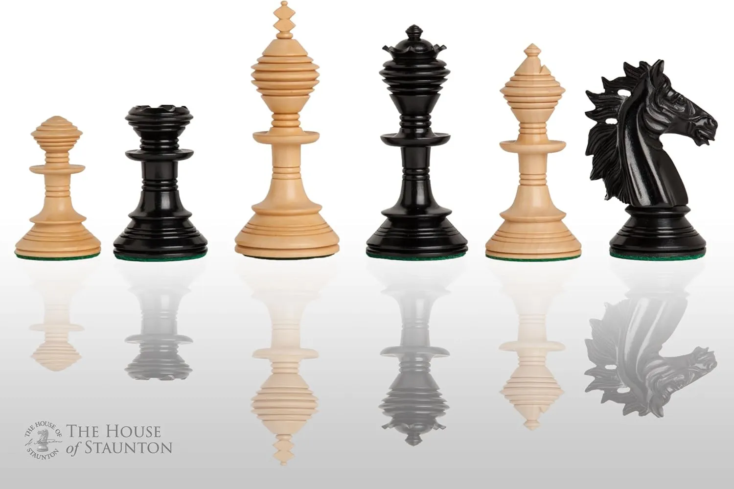 The Pavia Luxury Chess Set - Pieces Only - 4.4" King (Genuine Ebony)