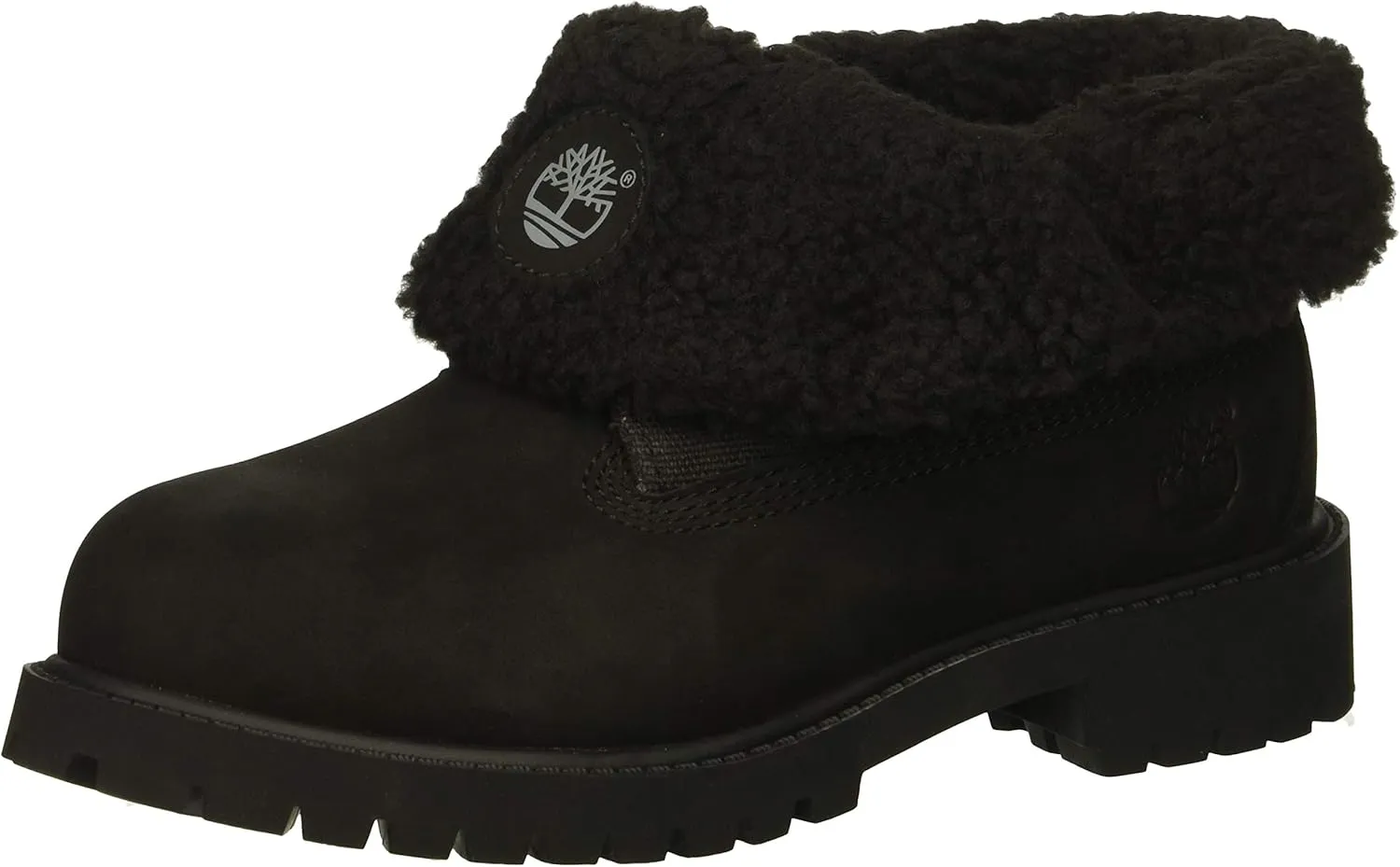 Timberland Baby-Girl's Icon Collection Roll-top with Fleece Fashion Boot