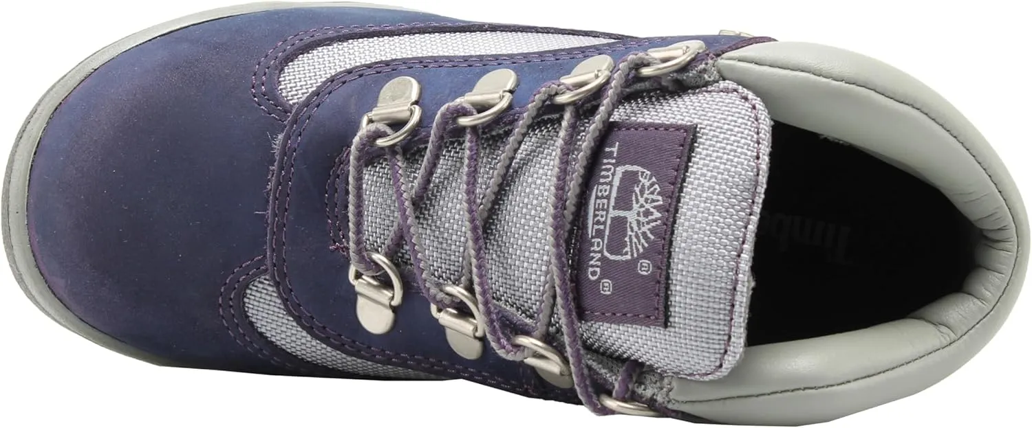 Timberland Children's Field Boot Leather/Fabric, Purple/Grey Leather/Fabric