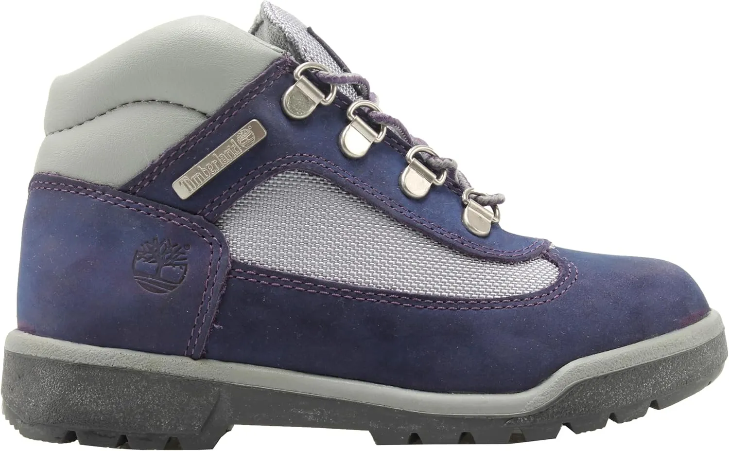 Timberland Children's Field Boot Leather/Fabric, Purple/Grey Leather/Fabric