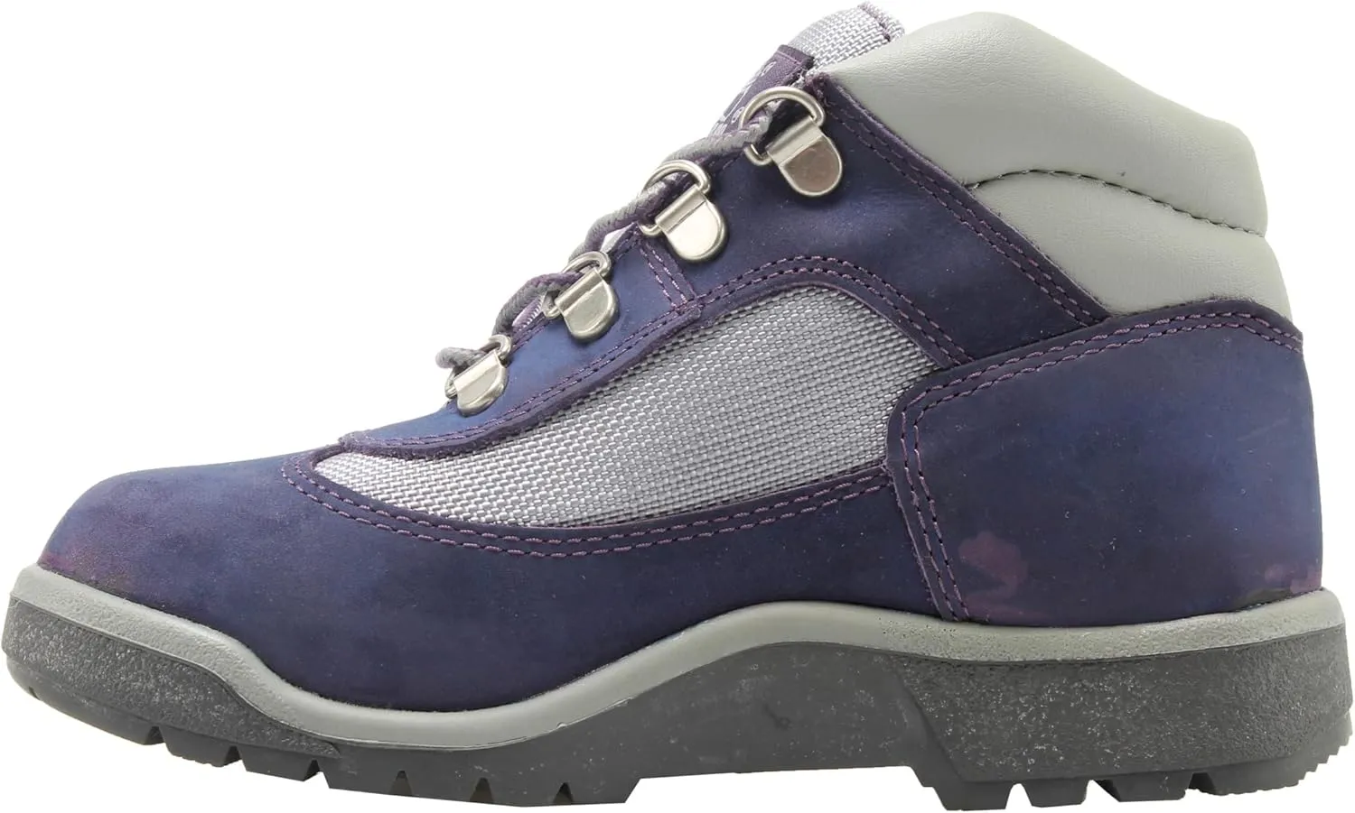 Timberland Children's Field Boot Leather/Fabric, Purple/Grey Leather/Fabric