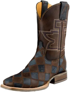 Tin Haul Western Boots Mens Rodeo Patchwork Brown 14-020-0077-0534 BR