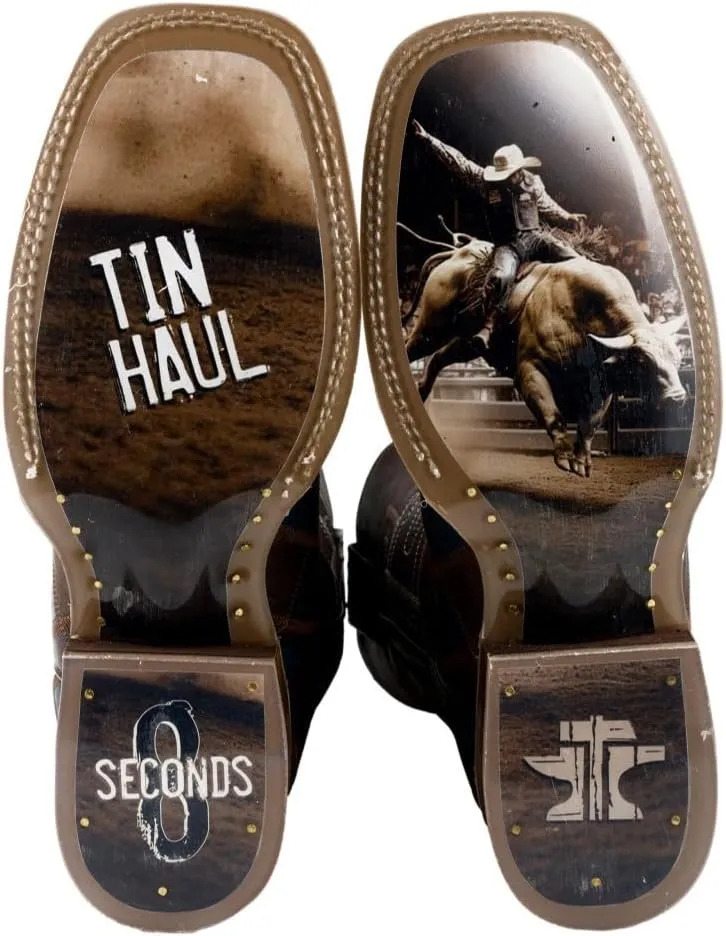 Tin Haul Western Boots Mens Rodeo Patchwork Brown 14-020-0077-0534 BR