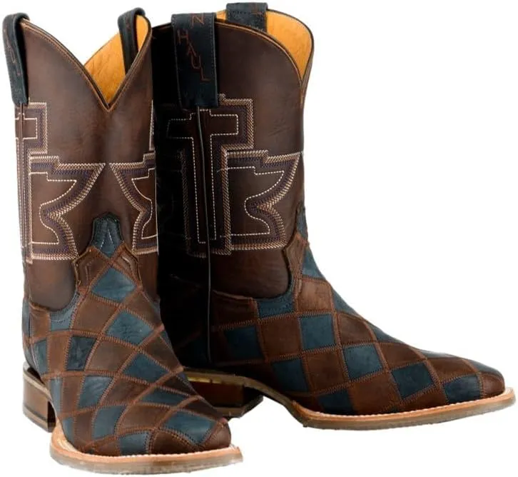 Tin Haul Western Boots Mens Rodeo Patchwork Brown 14-020-0077-0534 BR