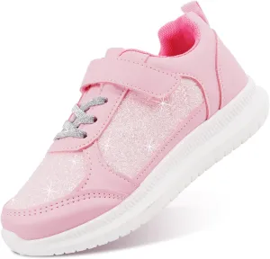 Toandon Toddler Kids Sneakers Sparkle Fashion Glitter Sequins Canvas Shoes