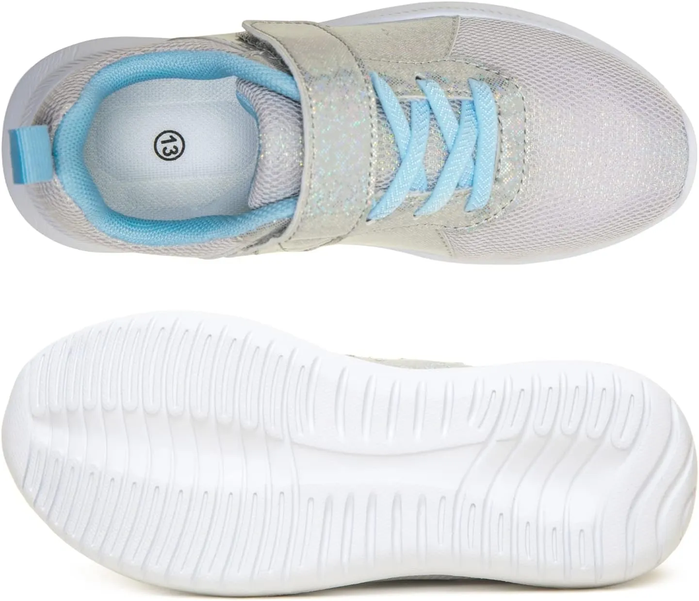 Toandon Toddler Kids Sneakers Sparkle Fashion Glitter Sequins Canvas Shoes