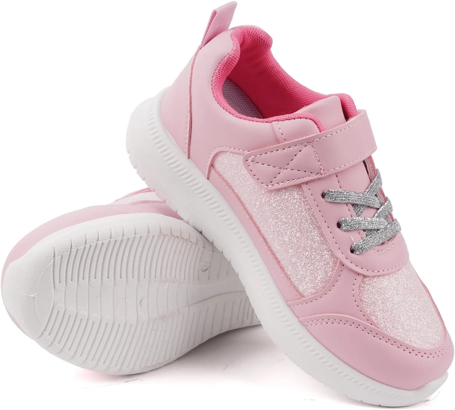 Toandon Toddler Kids Sneakers Sparkle Fashion Glitter Sequins Canvas Shoes