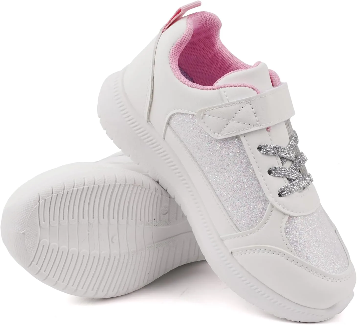 Toandon Toddler Kids Sneakers Sparkle Fashion Glitter Sequins Canvas Shoes