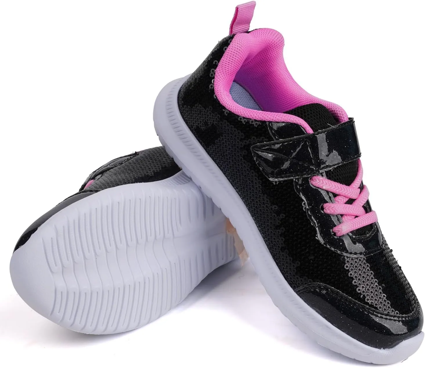 Toandon Toddler Kids Sneakers Sparkle Fashion Glitter Sequins Canvas Shoes