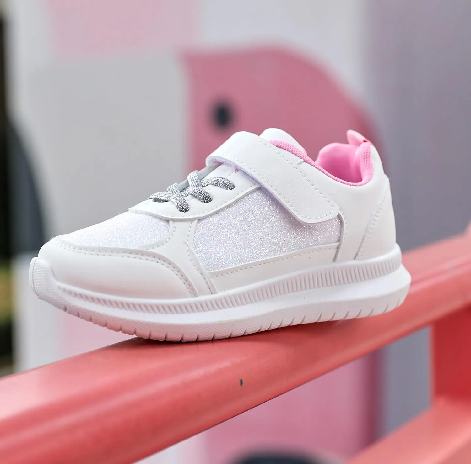 Toandon Toddler Kids Sneakers Sparkle Fashion Glitter Sequins Canvas Shoes