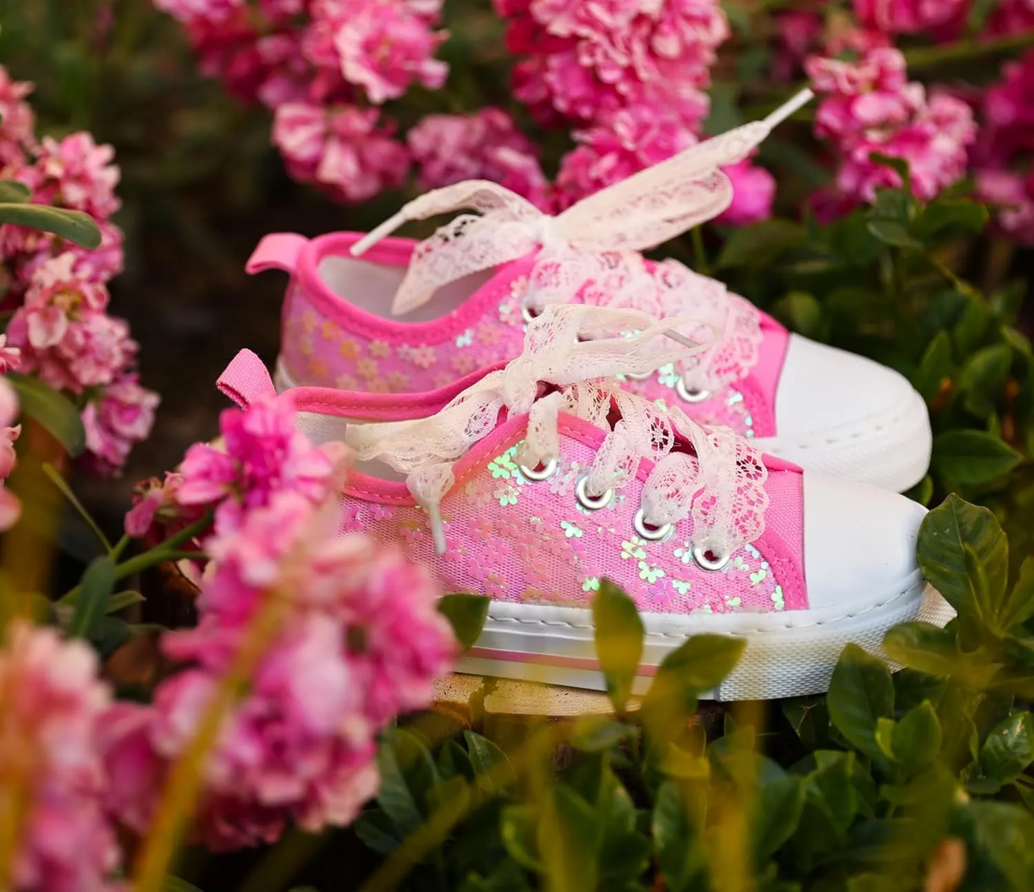 ToandonToddler Kids Sneakers Sparkle Fashion Glitter Sequins Canvas Shoes