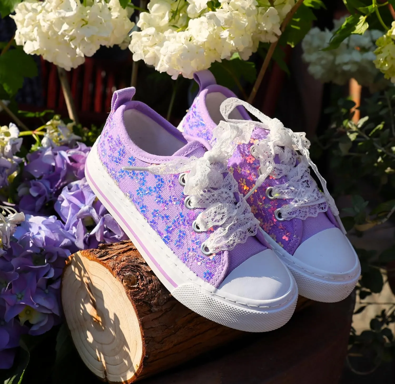 ToandonToddler Kids Sneakers Sparkle Fashion Glitter Sequins Canvas Shoes