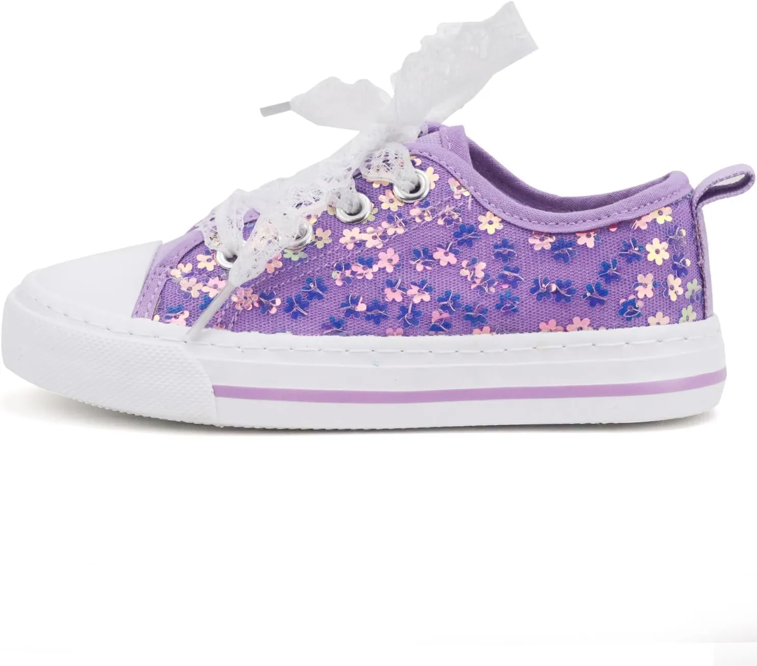 ToandonToddler Kids Sneakers Sparkle Fashion Glitter Sequins Canvas Shoes