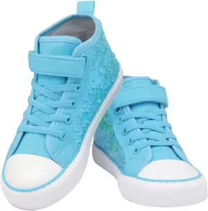 Toddler Girls Sparkle Canvas Shoes High Top Sneakers Little Big Kids Boys Walking Cushioned Shoes Toddler 8-Big Kid 3
