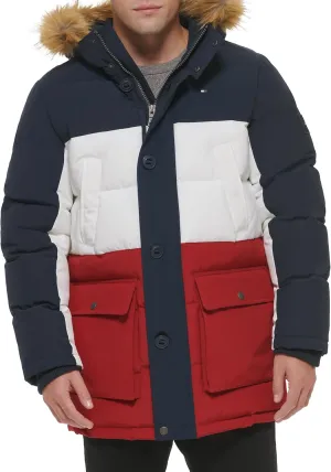 Tommy Hilfiger Men's Arctic Cloth Heavyweight Performance Parka Down Alternative Outerwear Coat